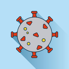 covid 19 symbol icon, colorful design