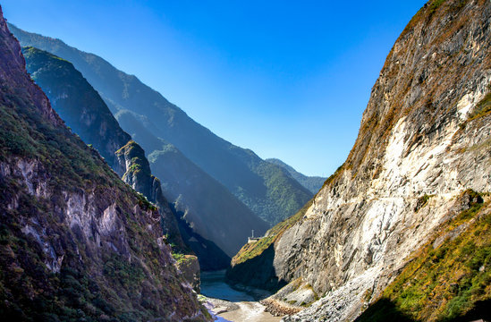 Hu Tiao or Tiger Leaping Gorge is believed to be the worlds deepest canyon. Canyon on the Jinsha River, a primary tributary of the upper Yangtze River. It is located 60 kilometres 37 mi north of Lijia