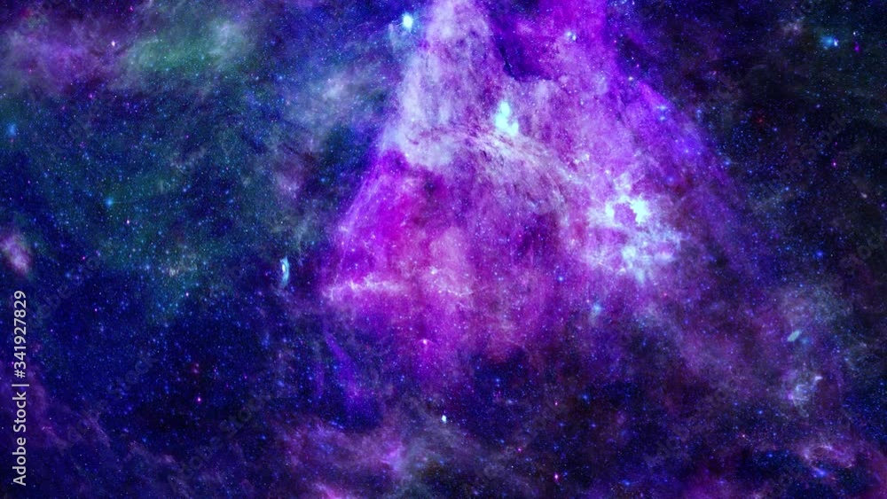 Wall mural animation view to travelling across the universe in moving