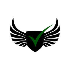 Naklejka premium Shield with check mark icon isolated on white background