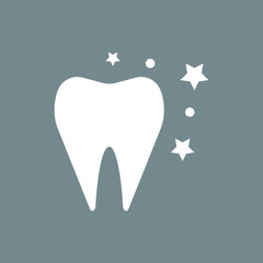 Shining tooth icon design. vector illustration