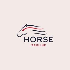 Horse logo design vector illustration