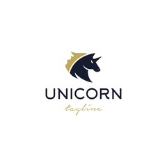 Strong Unicorn logo design vector illustration