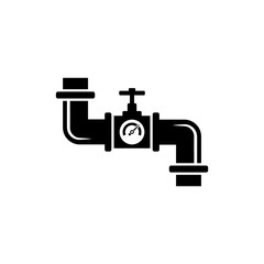 Pipeline vector icon on a white background.