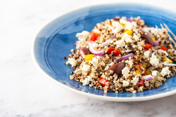 Fototapeta na wymiar Mediterranean quinoa salad