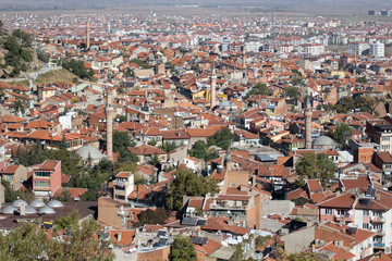 Fototapeta na wymiar Afyonkarahisar, Turkey - a city famous for its thermal baths, Afyonkarahisar displays a many wonderful spots. Here in particular the typical ottoman Old Town 
