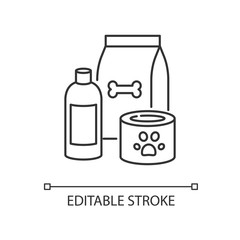 Pet care pixel perfect linear icon