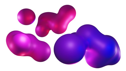 Futuristic Organic Liquid Designed . Modern Abstract shapes Gradients, 3D Rendering Illustration