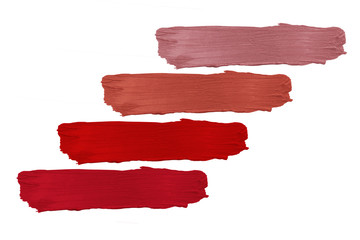lipstick abstract brush strokes stain background pearl texture pink red color with sparkles...
