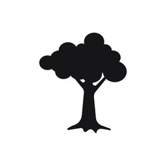 Tree silhouette icon design isolated on white background