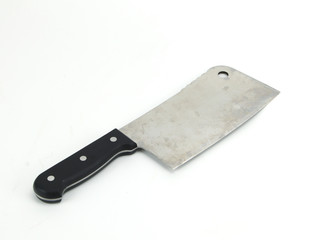 A large kitchen knife isolated on a white background