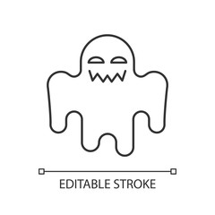 Horror movie pixel perfect linear icon