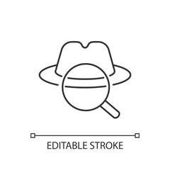 Detective pixel perfect linear icon