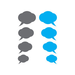 Message chat bubbles icon design. vector illustration