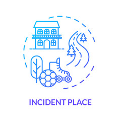 Incident site concept icon
