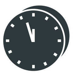 clock black icon on white background