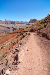 Fototapeta premium hiking the south kaibab trail in grand canyon national park, arizona, usa