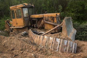 Fototapeta premium bulldozer at work