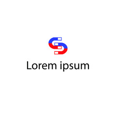 brand logo vector s letter magnet. editable
