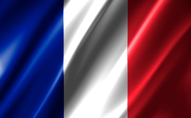 Naklejka premium Image of a waving France flag.
