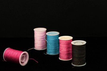 Colorful spools of thread