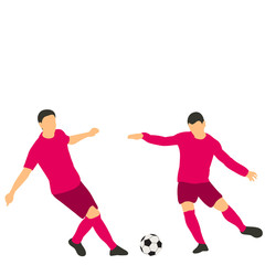 white background, silhouette in the flat style of a football player