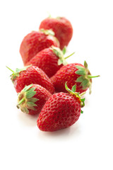 Strawberries isolated on white