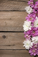 Naklejka na ściany i meble Assorted fresh flowers background