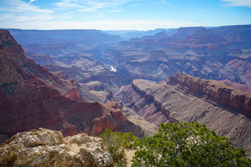 lipan point at the south rim of grand canyon in arizona, usa