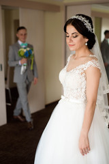 Naklejka premium groom and bride