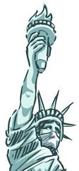 coronavirus statue of liberty