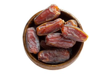 Dried date fruit in the plate