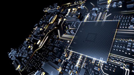 Circuit Board Visual Effects A  Angle 05 Line of Light