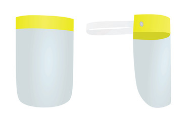 Face cover shield. vector illustration