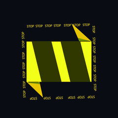 fencing tape. fenced area. can not be passed. stop