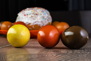 colored easter eggs with natural dyes