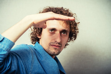 man looking forward to the future