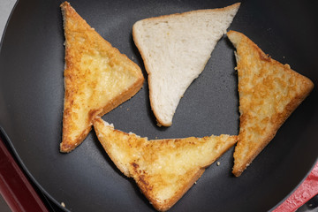 Cheese On Toast grilled in the pan - Stock photo