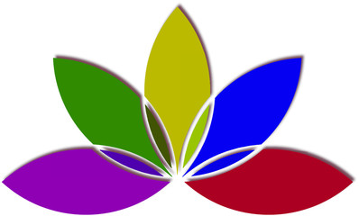 colored flower logo in vector