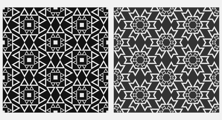 black and white texture geometric patterns for backgrounds, vector