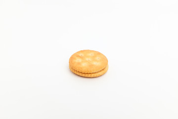 Sand cookies on white background