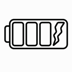 New battery charging icon. Vector icon