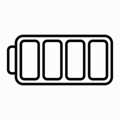 Flat Icon full battery. Vector icon.