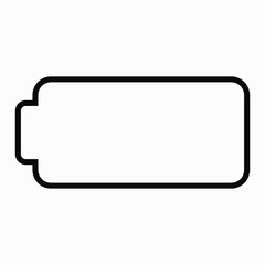 The battery icon is isolated with at least one flat line icon for the application and info-graphics. Commercial line vector icon for web and mobile minimalistic flat design.