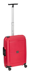 Trolley / suitcase with hard shell red with clipping path
