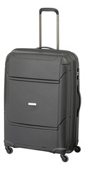 Trolley / suitcase with hard shell black with clipping path