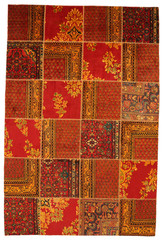 Old and modern Persian Colourful Arabesque and handmade carpet, rug gelim, patchwork, and Gabbeh...