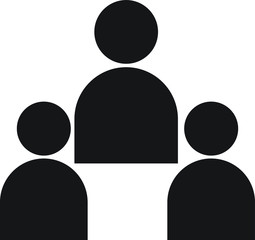 People black vector icons People icons in modern simple