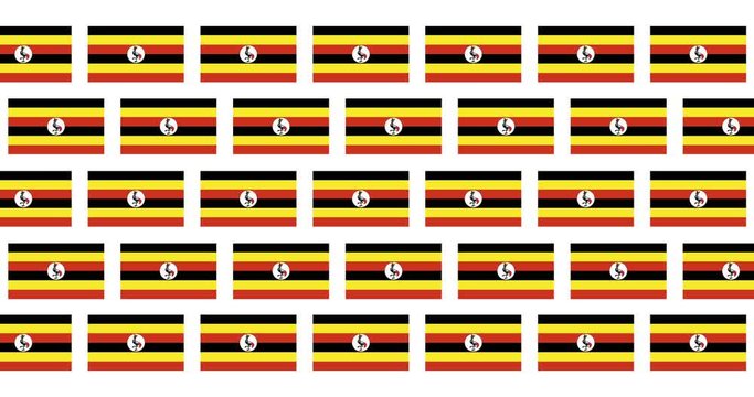 Uganda Flag Loop Background