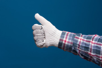 Hand protection with industrial gloves